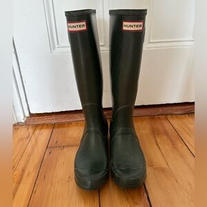 Hunter Dark Green Waterproof Boots
